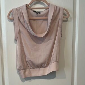 Express Pink Cowl Neck Crop Tank Top